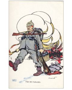 CPA Illustrateur KOISTER Soldat Massacre Propagande