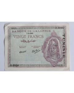 Billet 20 Francs Algérie 7 mai 1945 pr. neuf