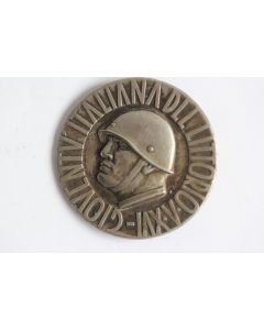 Insigne fasciste Mussolini Gioventù italiana del Littorio (GIL) 1938