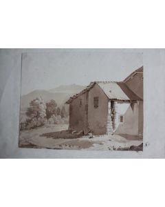 François DIDAY Dessin original à l'encre sépia Suisse