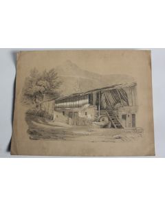 François DIDAY Dessin original Grange Suisse