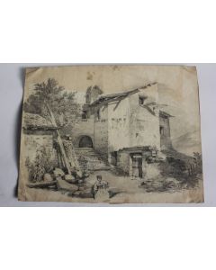 Dessin original Suisse XIXe siècle