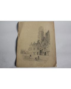 Dessin original Cathédrale Suisse XIXe siècle