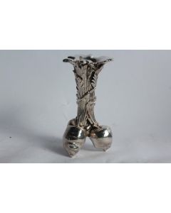 CHRISTOFLE Vase aux trois carottes bronze argenté