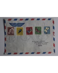 Enveloppe Suisse FDC  par avion 1956
