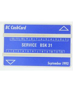 Télécarte Landis & Gyr Service BSK 31 BC CashCard 1993