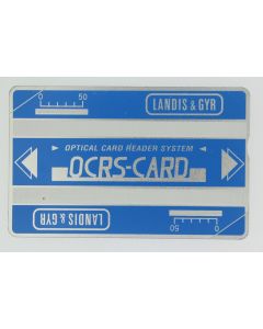 Télécarte Carte expérimentale holographique Landis & Gyr OCRS-CARD