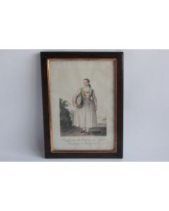 Gravure Paysanne Canton de Zurich Chr. de Mechel Suisse XVIIIe siècle