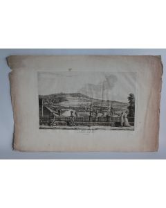 Gravure Vue prise à Berne terrasse Mr. Sinner Suisse XVIIIe siècle