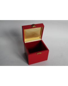 LOMBARD Écrin pour bijoux cuir rouge