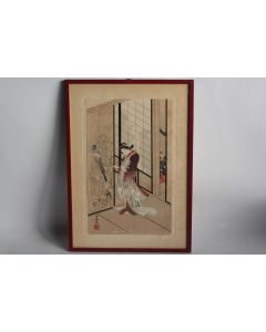 Estampe japonaise The Gay Quarters Morikiyo Ukiyo-e