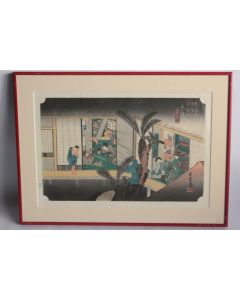 Estampe japonaise 53 stations du Tōkaidō Akasaka-juku Ukiyo-e