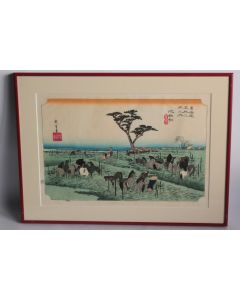 Estampe japonaise 53 stations du Tōkaidō Chiryū-juku Ukiyo-e