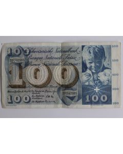 Billet 100 Francs Suisse 28-03-1963