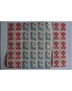 Lot Vignettes Portugal croix rouge cruz vermelha 1942 neuves