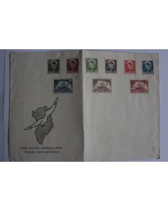 Enveloppe the royal Greenland avec timbres Groenland 1950