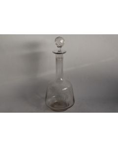 Ancienne Carafe cristal gravé monogramme G