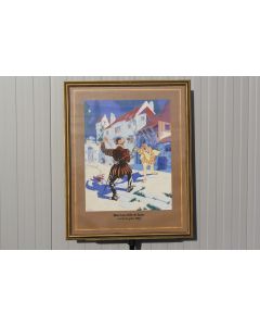 Peinture René MICHAUD Duel au Clair de lune Mousquetaires