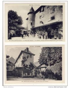 2 CPA 73 SAVOIE CHALLES LES EAUX La Reine du Soufre Château Hôtel Animé