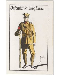 2 CPA illustrée Joël Guerre 1914-18 Infanterie anglaise écossais