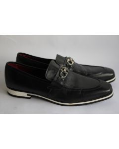 Mocassins SALVATORE FERRAGAMO cuir noir T45