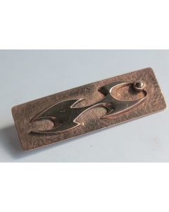 Broche design bronze cuivré Michèle FORGEOIS