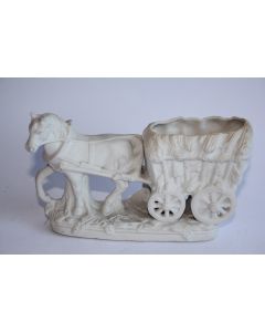 Porcelaine biscuit Petit vase Cheval