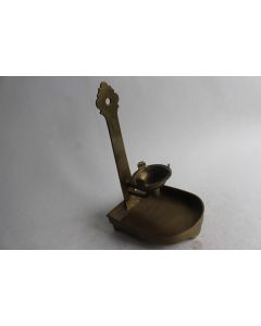 Lampe à huile laiton Art populaire