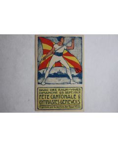 CPA Parc des Eaux vives Fête cantonale gymnastes genevois 1917 Suisse