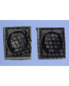 Timbres France Cérès 20c 1849