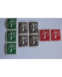 Timbres Suisse série Exposition nationale 1939 