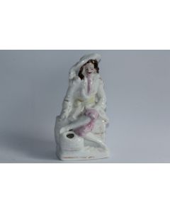 Encrier Mousquetaire porcelaine Vieux Paris