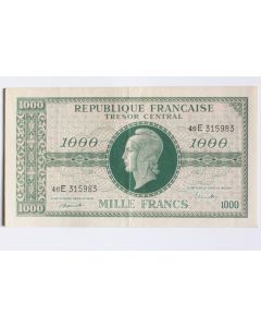 Billet 1000 Francs Marianne type 1945 chiffres maigres France