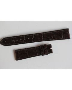 PATEK PHILIPPE Bracelet montre cuir brun 19 mm