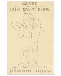 CPA illustrée HEHER GUERRE 1914-18 En faveur des prisonniers Russes Cheval soldat