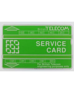 Télécarte de service Landis & Gyr Service Card 152K Royaume-Uni