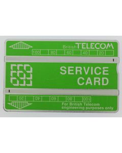 Télécarte de service Landis & Gyr Service Card 343K Royaume-Uni