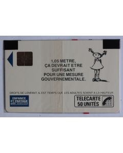 Télécarte à puce France Enfance et partage Fille 1989 NSB