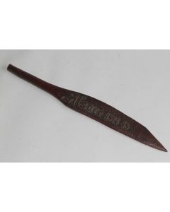 Ouvre lettre Coupe papier bois Travail de Poilus Alsace 1914-15