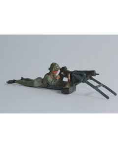 Jouet ELASTOLIN Soldat mitrailleur couché