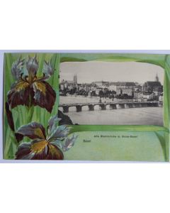 CPA Basel Alte Rheinbrücke m. Gross-Basel Suisse