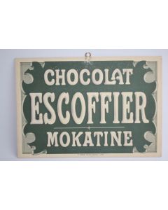 Ancien Carton publicitaire Chocolat Escoffier Mokatine Lyon