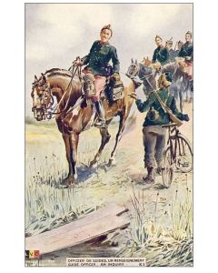 CPA illustrée Officier de guides renseignement Série K N°1 Anglais