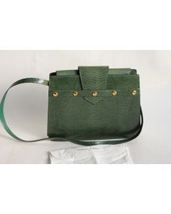 Christian DIOR Sac à main Vintage Lézard vert