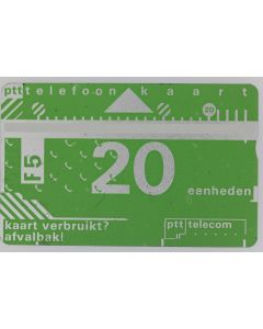 Télécarte L&G dummy PTT Telecommunicatie 20 eenheden Pays-Bas