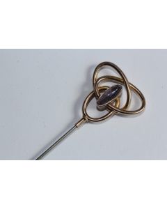 Épingle à chapeau améthyste Art nouveau