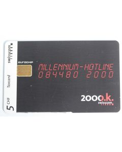 Télécarte à puce Swisscom Millenium Hotline