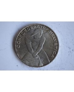 Monnaie argent 5 francs Helvetique 1939 Laupen