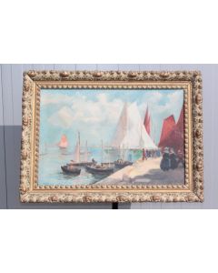Tableau Peinture Bateaux H. Croset 1938
