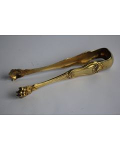 Pince à sucre argent massif vermeil Napoléon III